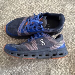 On Running Women's Blue and Orange Athletic Shoes